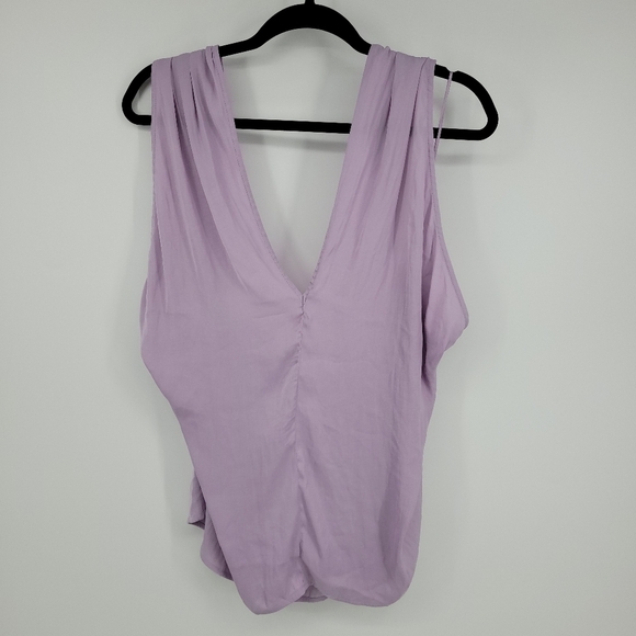 Banana Republic Factory Womens Cross Front Halter Top Light Purple Size xl - Picture 4 of 11